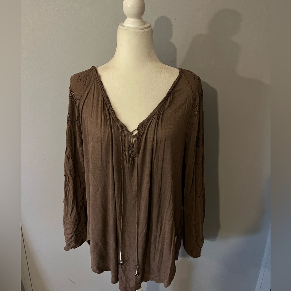 Free People oversized embellished tunic long sleeves